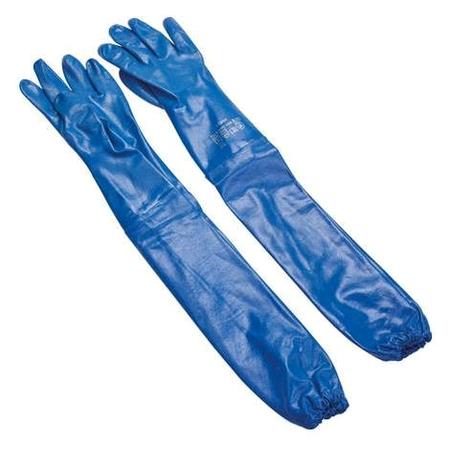 Rengøringshandske L650 mm blå 1 par 