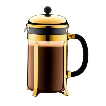 Kaffebrygger guld/glas 1,5 l 12 kop Bodum Chambord