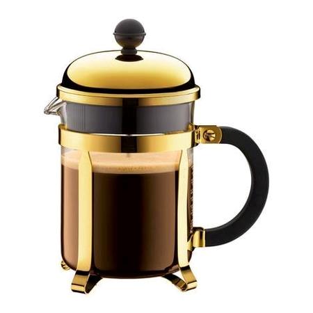 Kaffebrygger guld/glas 0,5 l 4 kop Bodum Chambord