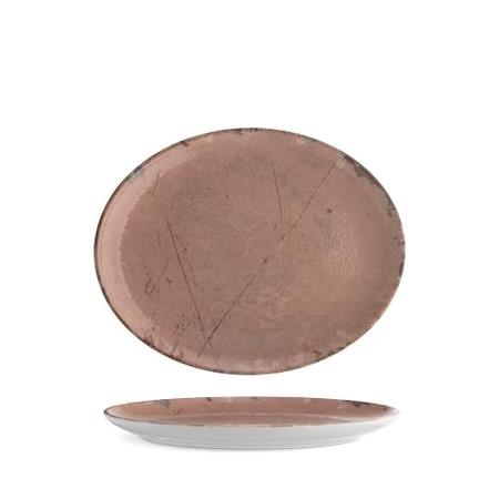Tallerken coupe oval rosa B200 x D162 mm Stone