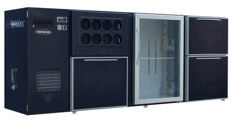 Køleunit m/3 ølkasseskuffer køleskab og vinkøler Unibar