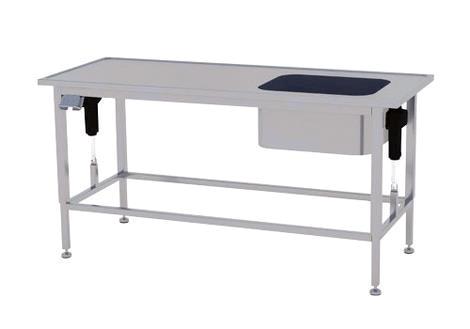 Arbejdsbord 800x650 m/vulstkant og h/s rustfri stål ART