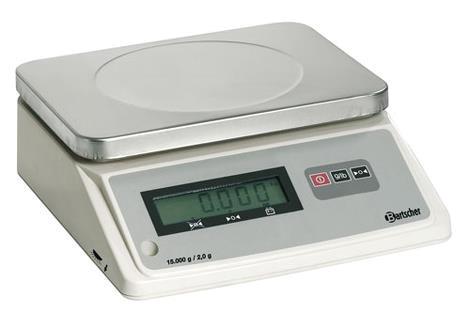 Digitalvægt 15 kg m/2 gram inddeling Bartscher