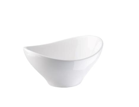 Serveringsskål oval 210 x 190 x 85 mm hvid porcelæn